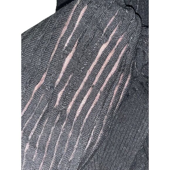 SOVERE Tilt Knit Dress in Black XSmall Womens Midi Sweater Cut out - Picture 7 of 13